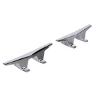 Attwood 6245-6 Chrome-Plated Zinc Cleats, 6 Inches Long, 2 3/32 Inches Wide, Install With 4 Included #10 Fasteners
