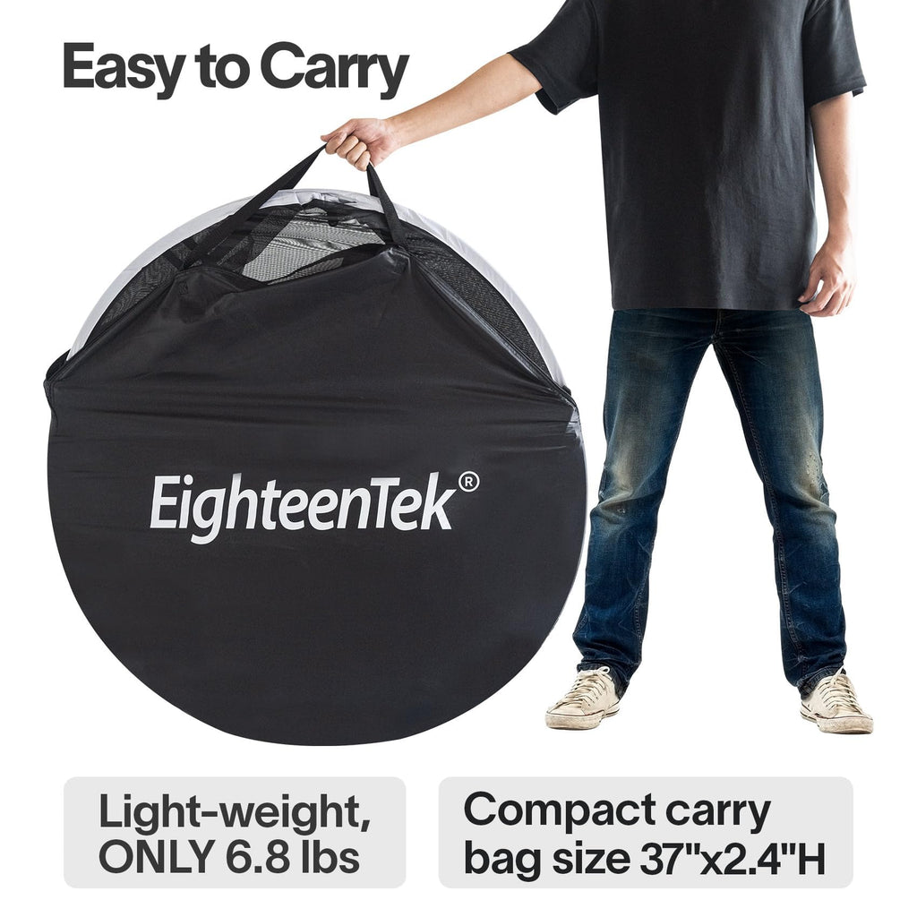 EighteenTek Shower Tent Changing Room 2 Rooms Outdoor Pop Up Camping Portable Privacy Dressing Shelter 83x43x80H