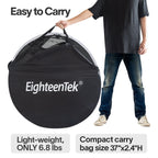 EighteenTek Shower Tent Changing Room 2 Rooms Outdoor Pop Up Camping Portable Privacy Dressing Shelter 83x43x80H