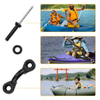 4Pack Kayak Carry Handles, Hlogree Kayaking Accessory Canoe Boat Side Mount Carry Handle Soft Rubber Replacement For Ocean, Life