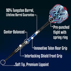 Shot Darts Soft Tip, Viking Raven (18G/20G) 90% Tungsten Barrels, Center Balanced With With Dual Grip Handcrafted Professional D