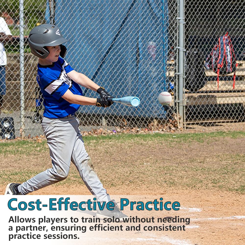 Jujingyang Baseball Swing Hitting Trainer Pro - Adjustable Pendulum Ball System With Secure Locking Anchor | Improve Batting Acc