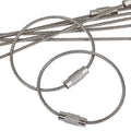 Pawfly 5 Inch Wire Keychain Cable Large Stainless Steel Key Ring Loop Holder For Outdoor Hiking Heavy Duty Connectable Luggage T