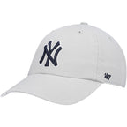 '47 New York Yankees Adjustable Cap Clean Up Mlb, New York Yankees Gray Navy, One Size