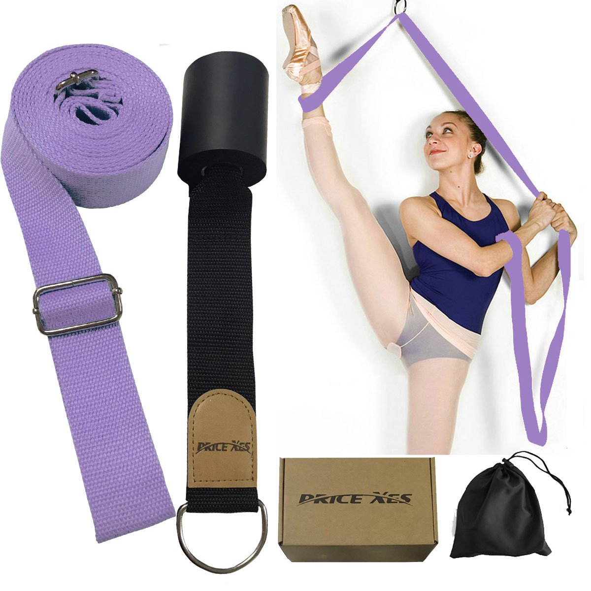 Adjustable Leg Stretcher Lengthen Ballet Stretch Band - Easy Install On Door Flexibility Stretching Leg Strap Great Cheer Dance 