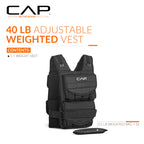 Cap Barbell Adjustable Weighted Vest, 40 Lb