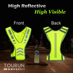 Tourun Reflective Running Vest Gear With Pocket For Women Men Kids, Safety Reflective Vest Bands For Night Cycling Walking Bicyc