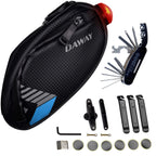 Daway Bike Repair Kit With Taillight - A36 Waterproof Bicycle Saddle Bag, 16 In 1 Multi Tool, Glueless Tire Tube Patches, Tire L