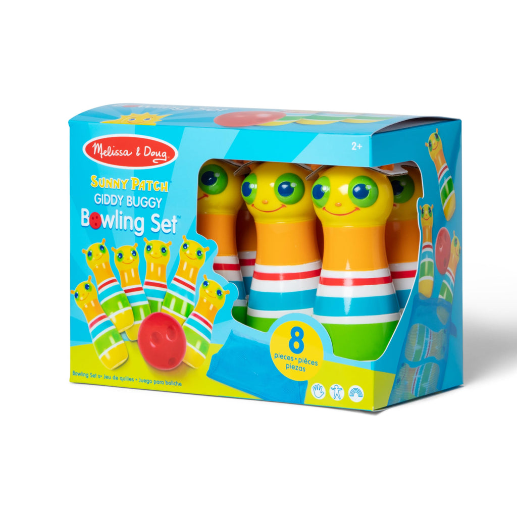 Melissa & Doug Sunny Patch Giddy Buggy Bowling Action Game - 6 Bug Pins, 1 Plastic Ball