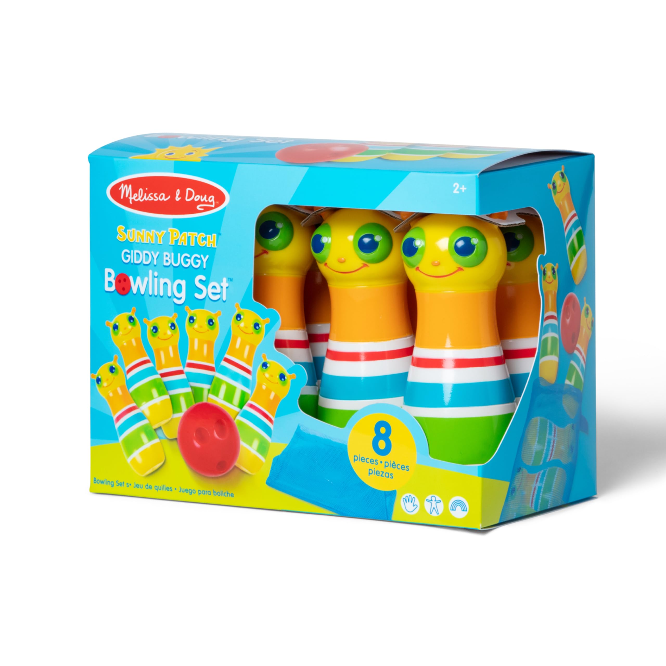 Melissa & Doug Sunny Patch Giddy Buggy Bowling Action Game - 6 Bug Pins, 1 Plastic Ball