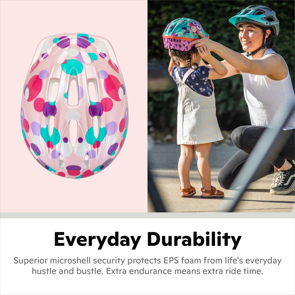 Schwinn Classic Toddler Bike Helmet For Boys Girls Age 3-5 Years Old, Suggested Fit 48-52 Cm, Dial Fit, Full Range Padding, Exte