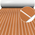 Hzkaicun Boat Flooring EVA Foam Boat Decking Faux Teak Marine Flooring Self-Adhesive Decking Sheet 94.5 x 94.5/70.8/ 56.5 Non-Sl