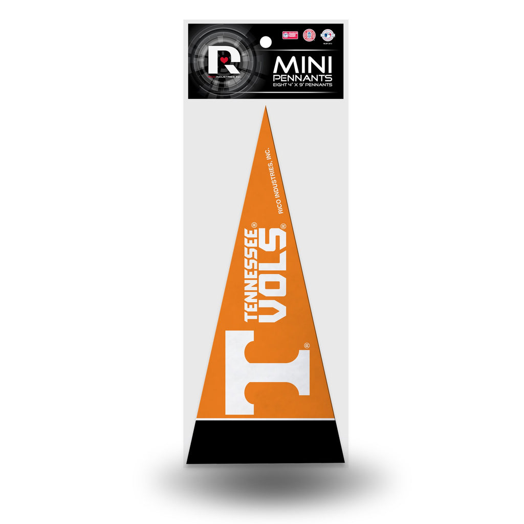 Rico Industries Ncaa Tennessee Volunteers 8-Piece 4-Inch By 9-Inch Classic Mini Pennant D  Cor Set
