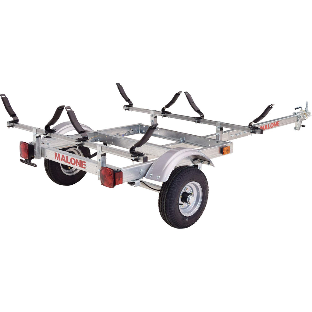 Malone Ecolight 2-Boat V-Rack Kayak Trailer Package