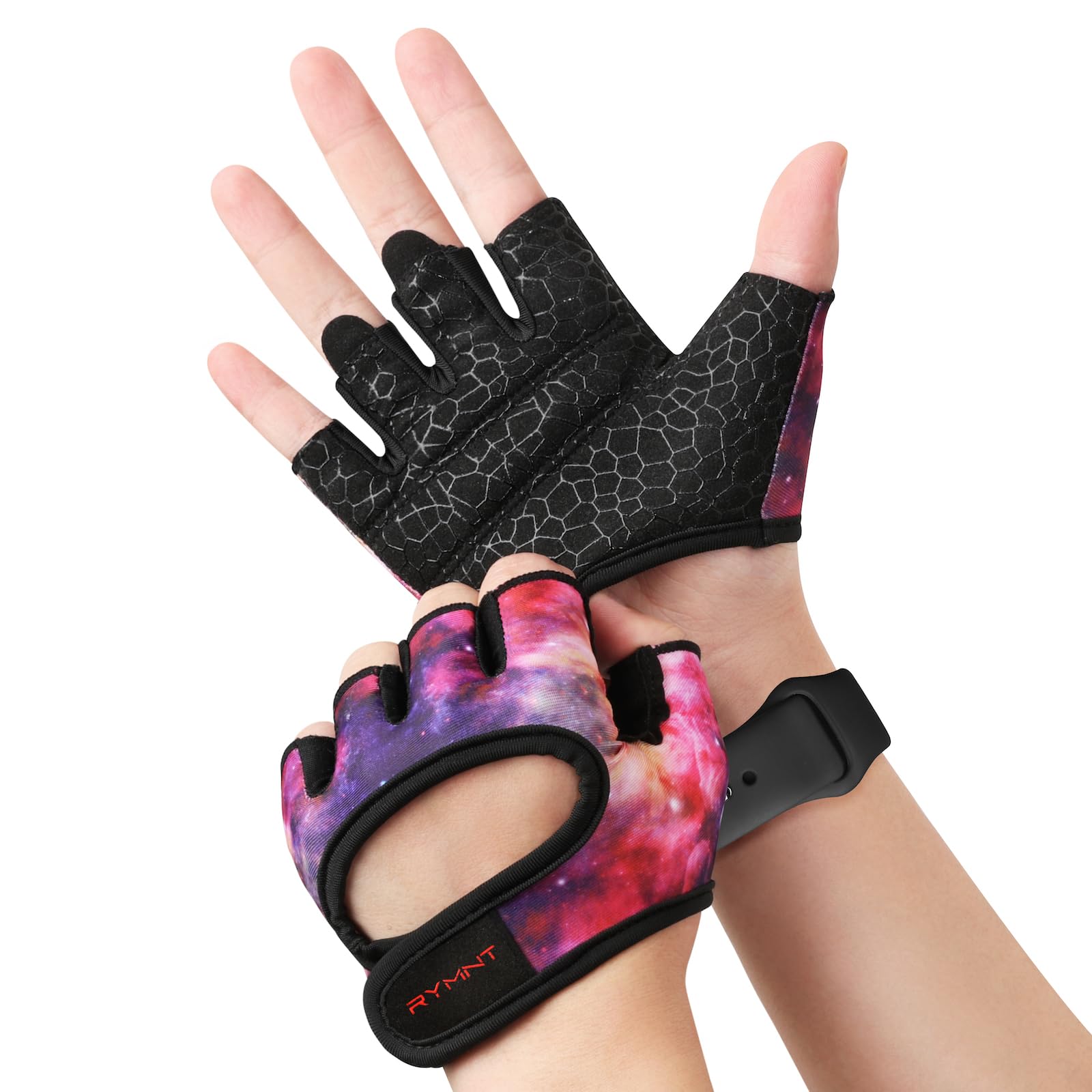Rymnt Minimal Weight Lifting Gloves,Short Micro Workout Gloves Grip Pads With Full Palm Protection & Extra Grip For Men Women We