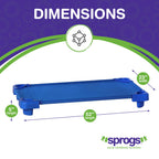 Sprogs Heavy Duty Childrens Standard 52''L Stackable Daycare Cots For Preschool Kids Sleeping, Resting, And Naptime, Spg-021-5,