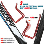 Ushake Water Bottle Cages For Mtb Bikes - Lightweight Aluminum Alloy Holder Brackets - Easy To Install With Drilled Holes - 2 Pa
