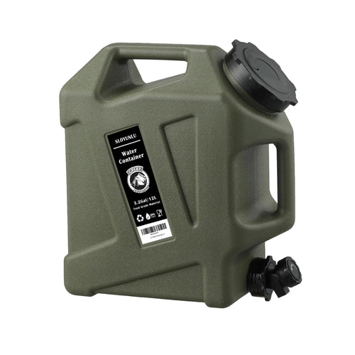 3.2 Gallon Water Jug With Spigot, Bpa Free Leak-Proof Camping Water Container, Portable Emergency Water Storage For Outdoor Hiki