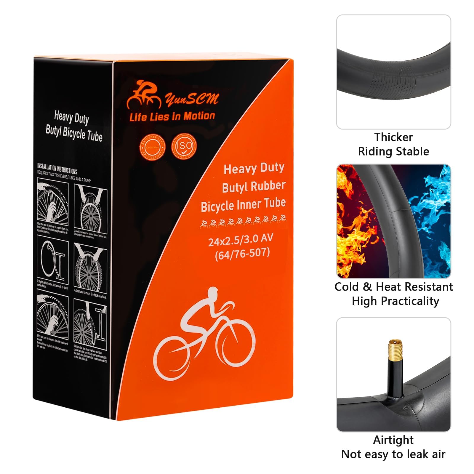 2-Pack 24 Fat Tire Tubes 24 X 2530 Av 32Mm Schrader Valve Compatible With 24 X 25 24 X 26 24 X 28 24 X 30 Bike Tire Tubes