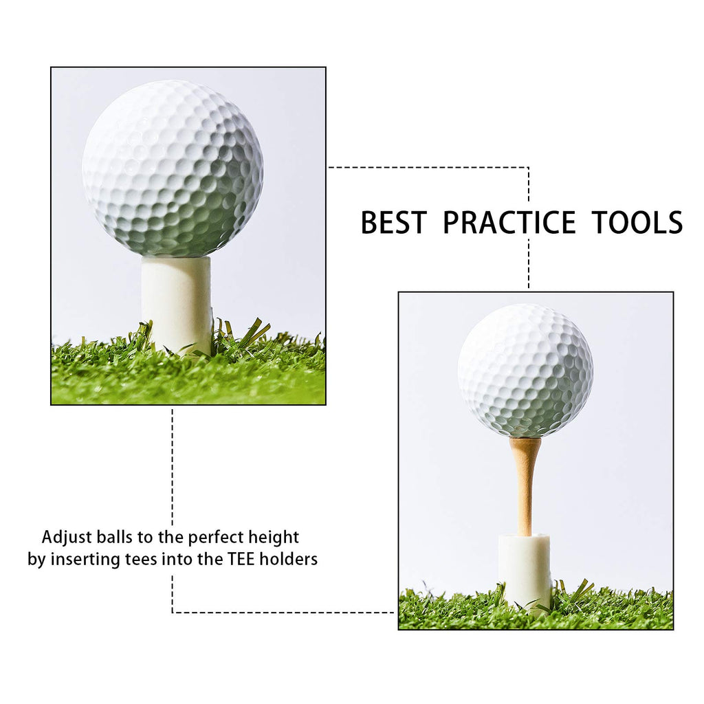 10 Set Golf Rubber Tee Holder Set For Driving Range Golf Practice Mat Indoor Outdoor Size 1.5 Inch (10 Golf Rubber Tee Holders,