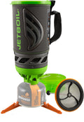 Jetboil Flash Java Kit Camping and Backpacking Stove Cooking System with Silicone French Press Coffee Maker, Carbon