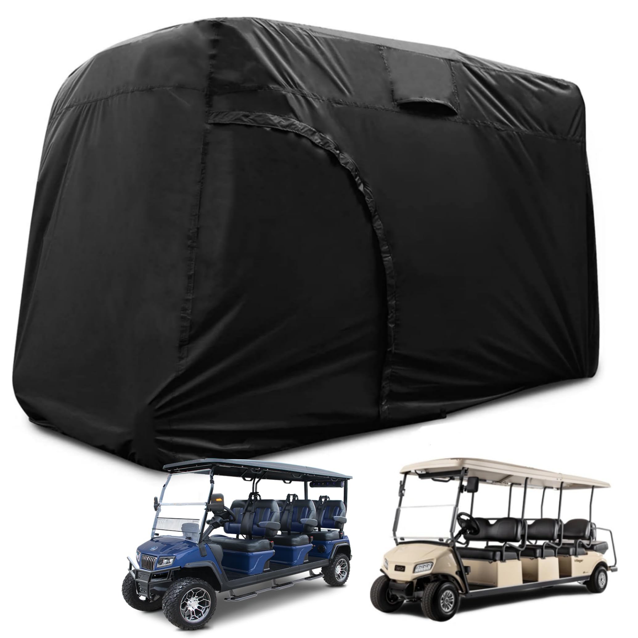 Joymo Golf Cart Cover 6/8 Passenger,95-156 Golf Club Car Rain Covers 4 Passenger,Waterproof EZ GO Golf Cart Accessories,Outdoor 