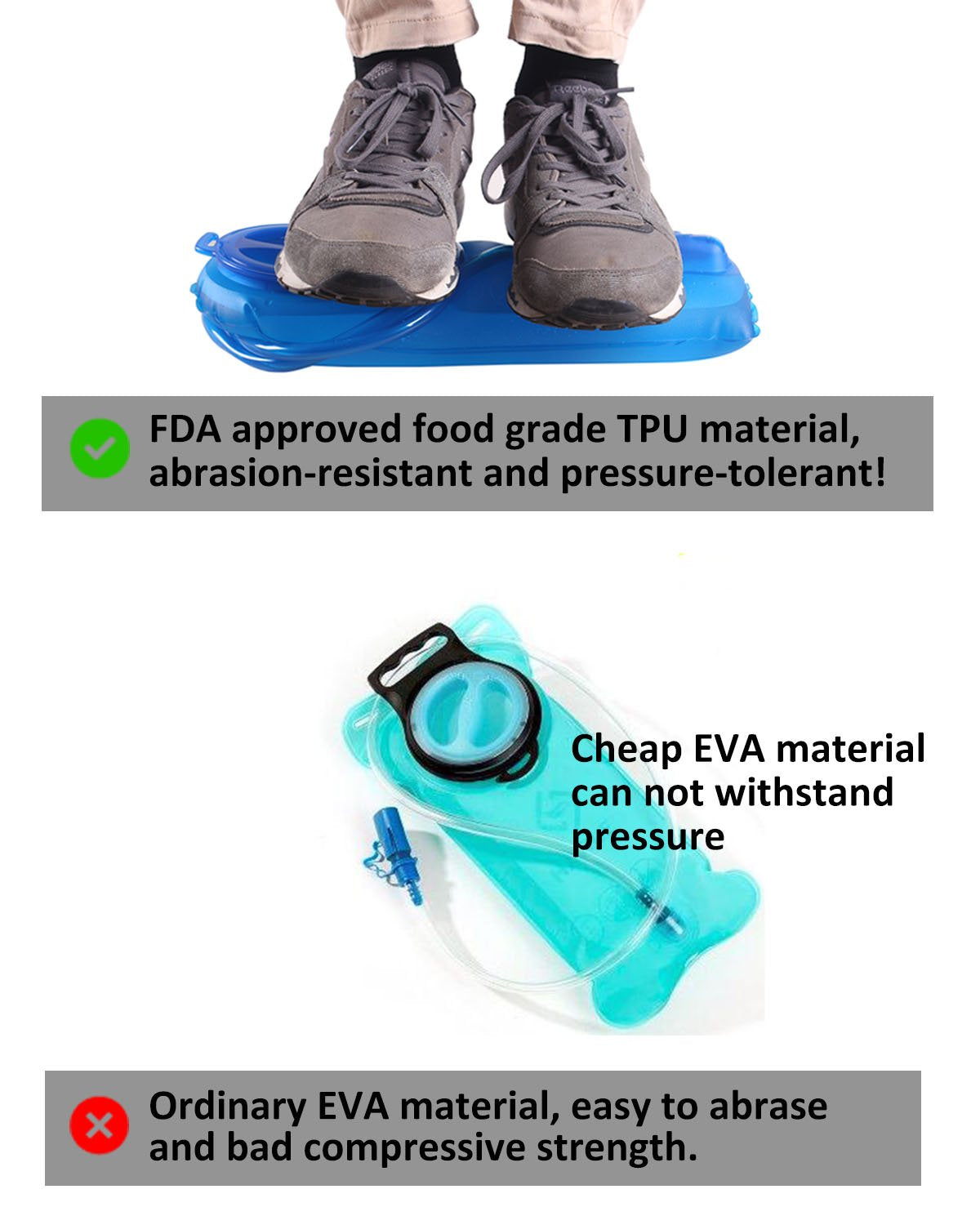 Unigear Hydration Water Bladder Reservoir,2L/2.5L/3L Bpa Free And Taste Free For Backpacking, Biking, Hiking And Camping