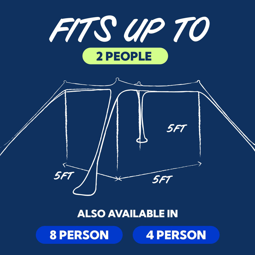 Sun Ninja Beach Tent Shelter With Upf50+ Protection, Includes Sand Shovel, Ground Pegs, Stability Poles, Outdoor Pop Up Shade Ca