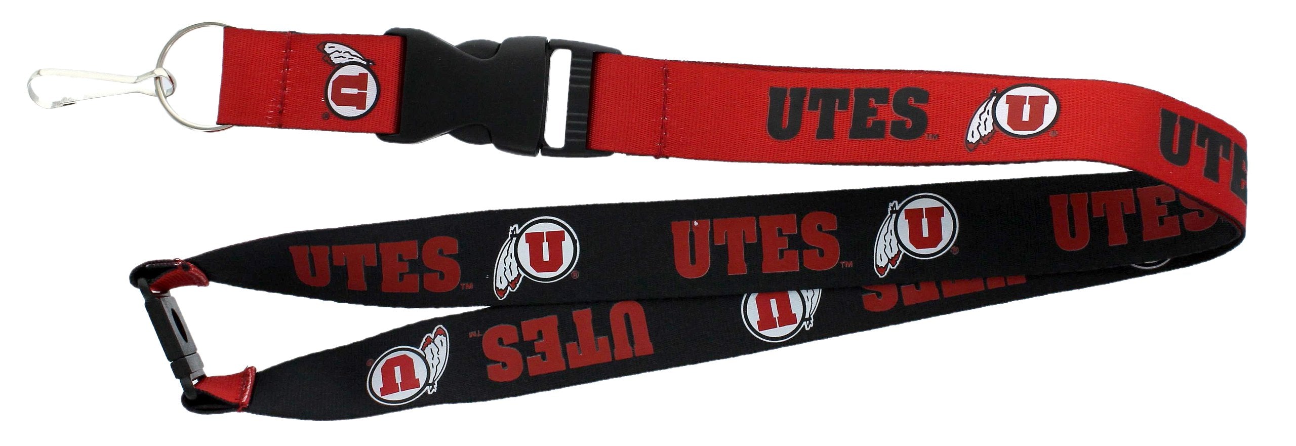 Utah Utes Reversible Lanyard Keychain Badge Holder