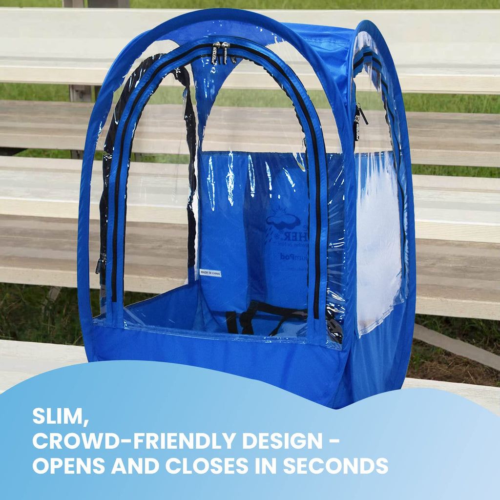 Weatherpod Small Upper-Body Pod With Straps- 1-Person Wearable Weather Protection From Cold, Wind And Rain In Stadium Seating Or