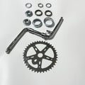 XYAUTO 2    Cup Bicycle One-Piece Crank Set, Bike Bottom Pedal Crank Kit 40T Sprocket 152mm Crank Arm for Road Bicycle (Chromed)