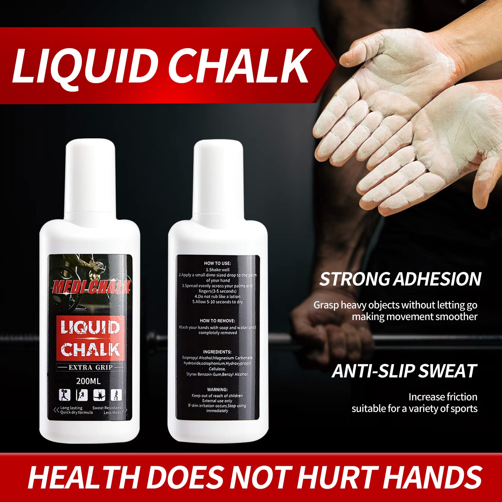 Togear Liquid Chalk, Sports Chalk, Hand Grip Chalk,Weightlifting Chalk,Gym Chalk,Work Out Chalk For Cross Training, Powerlifting