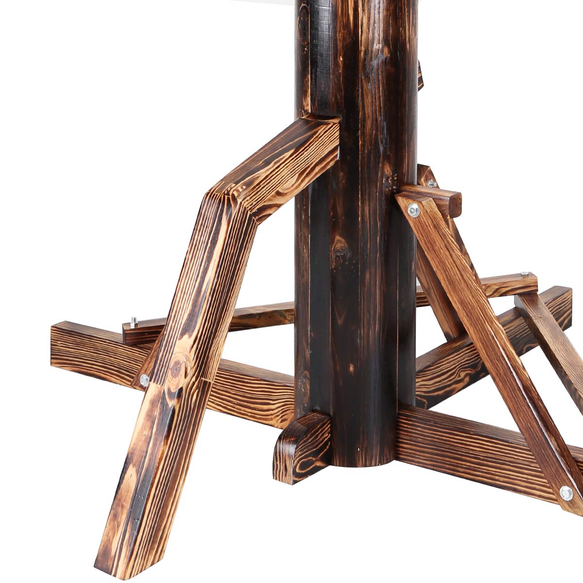 Adjustable Wing Chun Dummy Mook Yan Jong Ip Man Training Target Wood Base Dark Brown