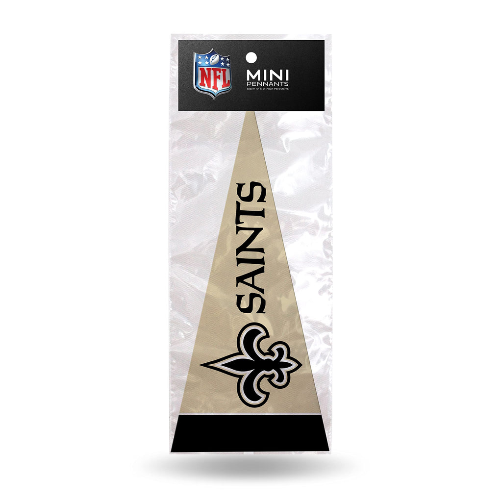 Rico Industries Nfl New Orleans Saints 8-Piece 4-Inch By 9-Inch Classic Mini Pennant D  Cor Set