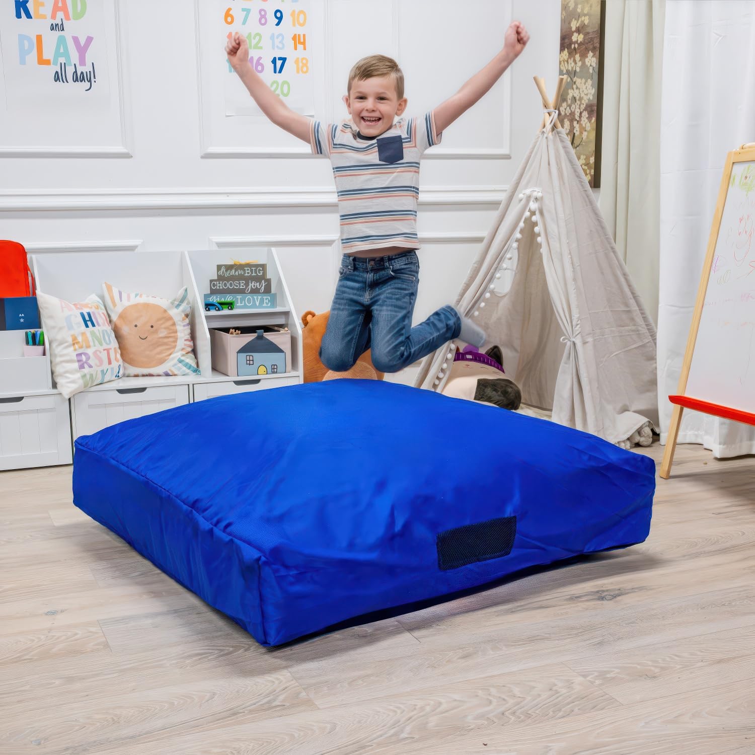 Foamma Crash Pad - (36 X 36) (3 Ft X 3 Ft) - Sensory Crash Pad with Foam Blocks for Autistic Kids, Soft Fabric & Washable Cover 