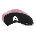 Andux Number Print Golf Iron Club Head Covers With Transparent Window 10Pcs/Set Black/Pink