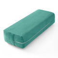 Wellsin Yoga Bolster Pillow for Restorative - Yoga Meditation Pillow with Washable Suede Cover, 27X10 X5.5, Green