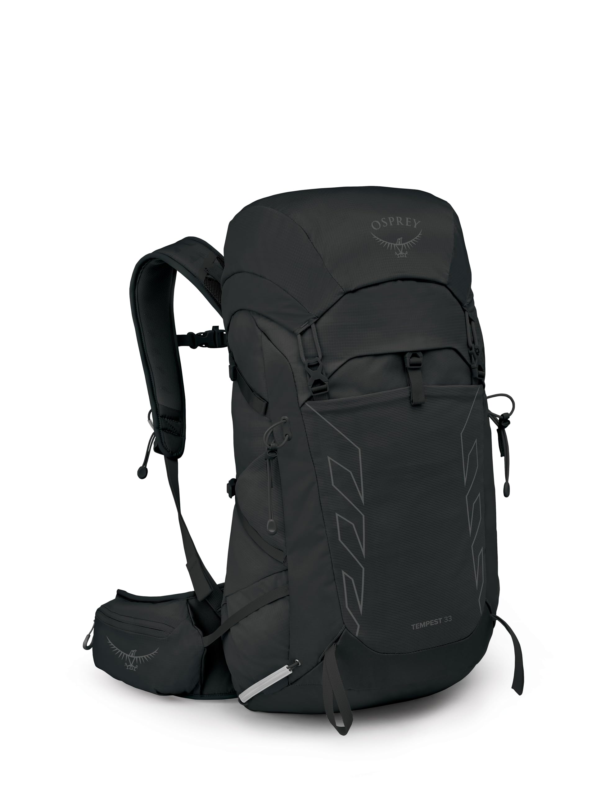 Osprey Tempest 33L Womens Lightweight Hiking Backpack - Daypack for Travel & Camping, Black/Coal Grey,Extended Fit