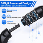 Ndakter Bike Chain Lock, 5-Digit Combination Anti-Theft Bicycle Lock, 3.2Feet Long Security Resettable Bike Locks Heavy Duty For