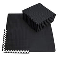 Innhom Gym Flooring Gym Mats Exercise Mat For Floor Workout Mat Foam Floor Tiles For Home Gym Equipment Garage, 24 Pieces Black