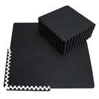Innhom Gym Flooring Gym Mats Exercise Mat For Floor Workout Mat Foam Floor Tiles For Home Gym Equipment Garage, 24 Pieces Black
