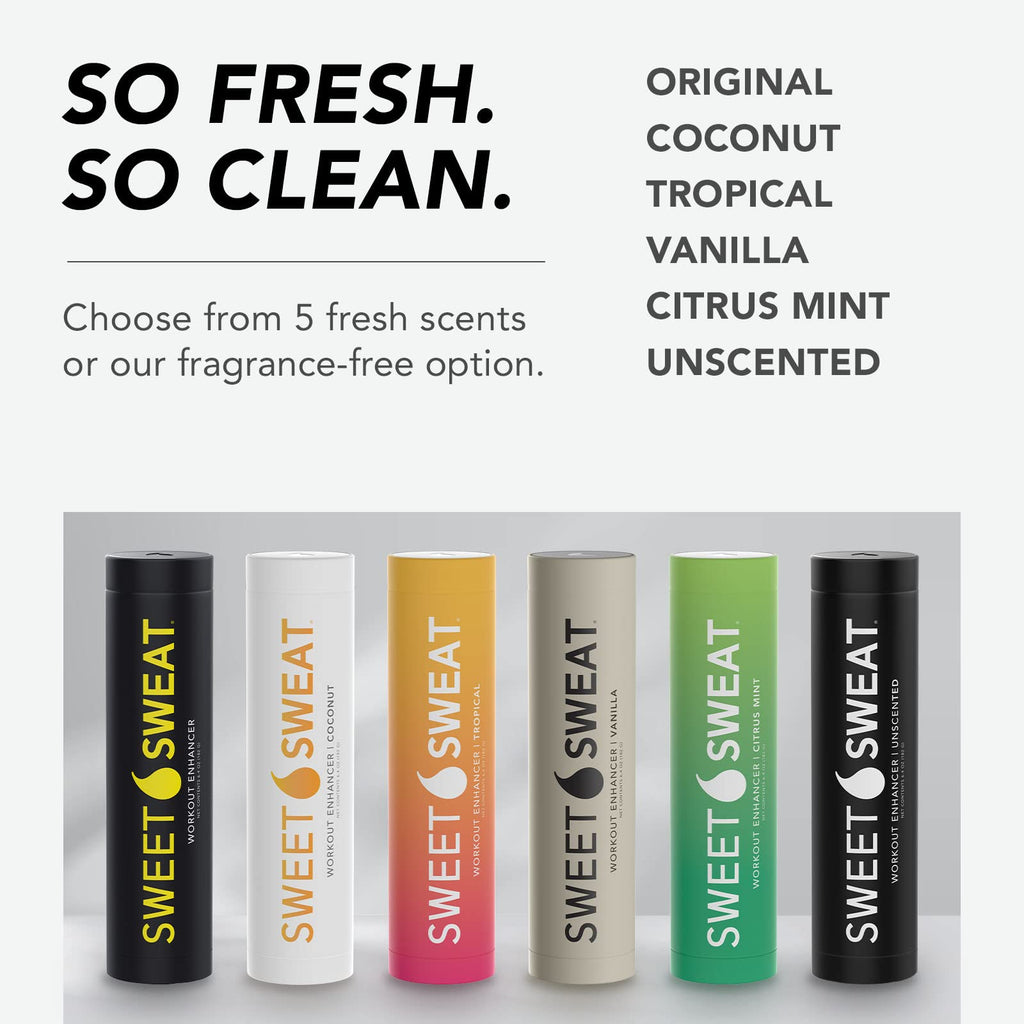 Sports Research Sweet Sweat Citrus Mint Workout Enhancer Gel to Maximize Your Exercise & Sweat Faster - 6.4oz Stick