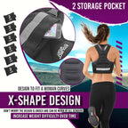 Aduro Sport Adjustable Weighted Vest Workout Equipment, 20Lbs-32Lbs Body Weight Vest For Men, Women, Kids,Black