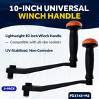 Five Oceans Universal Aluminum Lock-In Winch Handle, 10 Inches - Fo3743-M2