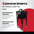 Gamma Sports Ez Travel Cart Pro Ball Hopper 150