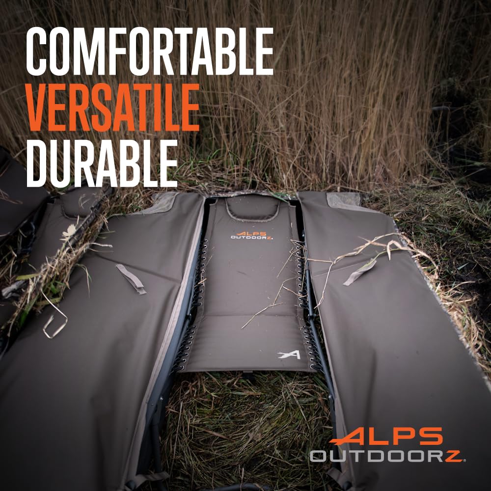 ALPS OutdoorZ Zero-Gravity Layout Blind - Advanced Hunting Blind in Realtree MAX-7, with Flared Fabric, Heavy-Duty Stakes, Padde