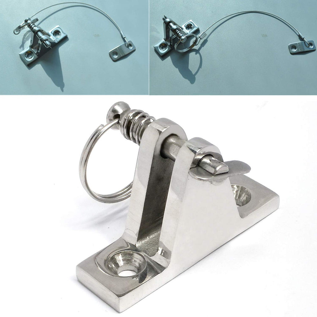 Heavy Duty 316Ss 2 Pack Bimini Top 90 Degree Deck Hinge With Removable Pin