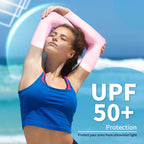 Yeslife Pink Upf 50 Cooling Sports Arm Sleeve For Women, Men & Kid, Uv Sun Protection Arm Sleeves For Men & Women - Tattoo Cover