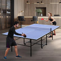 Ping Pong Table Foldable & Portable Table Tennis Table Set for Indoor & Outdoor Games with Net, 2 Paddles and 3 Balls (9FT)