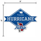 Rico Industries Ncaa Tulsa Golden Hurricane Diamond Shape Cut Pennant - Home And Living Room D  Cor - Soft Felt Ez To Hang 20.5